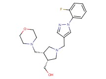 [(3R*,4S*)-1-{[1-(2-fluorophenyl)-1H-pyrazol-4-yl]methyl}-4-(morpholin-4-ylmethyl)pyrrolidin-3-yl]methanol