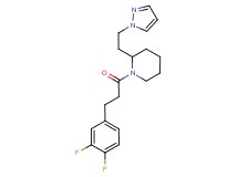 1-[3-(3,4-difluorophenyl)propanoyl]-2-[2-(1H-pyrazol-1-yl)ethyl]piperidine