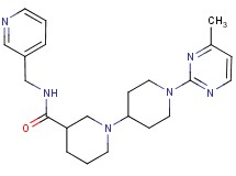 1'-(4-methylpyrimidin-2-yl)-N-(pyridin-3-ylmethyl)-1,4'-bipiperidine-3-carboxamide