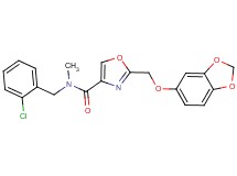 2-[(1,3-benzodioxol-5-yloxy)methyl]-N-(2-chlorobenzyl)-N-methyl-1,3-oxazole-4-carboxamide