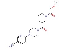 6-(4-{[1-(methoxyacetyl)-3-piperidinyl]carbonyl}-1-piperazinyl)nicotinonitrile