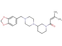 1-(1,3-benzodioxol-5-ylmethyl)-4-[1-(3-methyl-2-butenoyl)-3-piperidinyl]piperazine