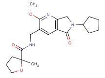 N-[(6-cyclopentyl-2-methoxy-5-oxo-6,7-dihydro-5H-pyrrolo[3,4-b]pyridin-3-yl)methyl]-2-methyltetrahydrofuran-2-carboxamide