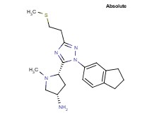 (3S,5S)-5-{1-(2,3-dihydro-1H-inden-5-yl)-3-[2-(methylthio)ethyl]-1H-1,2,4-triazol-5-yl}-1-methylpyrrolidin-3-amine