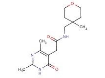 2-(2,4-dimethyl-6-oxo-1,6-dihydropyrimidin-5-yl)-N-[(4-methyltetrahydro-2H-pyran-4-yl)methyl]acetamide