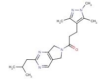 2-isobutyl-6-[3-(1,3,5-trimethyl-1H-pyrazol-4-yl)propanoyl]-6,7-dihydro-5H-pyrrolo[3,4-d]pyrimidine