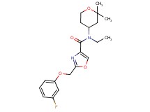 N-(2,2-dimethyltetrahydro-2H-pyran-4-yl)-N-ethyl-2-[(3-fluorophenoxy)methyl]-1,3-oxazole-4-carboxamide