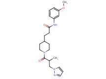 N-(3-methoxyphenyl)-3-{1-[2-methyl-3-(1H-pyrazol-1-yl)propanoyl]-4-piperidinyl}propanamide