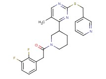 4-{1-[(2,3-difluorophenyl)acetyl]-3-piperidinyl}-5-methyl-2-[(3-pyridinylmethyl)thio]pyrimidine