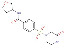 4-[(3-oxo-1-piperazinyl)sulfonyl]-N-(tetrahydro-3-furanyl)benzamide