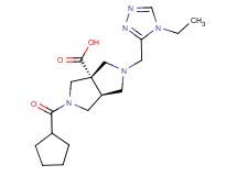 (3aS*,6aS*)-2-(cyclopentylcarbonyl)-5-[(4-ethyl-4H-1,2,4-triazol-3-yl)methyl]hexahydropyrrolo[3,4-c]pyrrole-3a(1H)-carboxylic acid