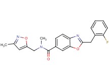 2-(2-fluorobenzyl)-N-methyl-N-[(3-methyl-5-isoxazolyl)methyl]-1,3-benzoxazole-6-carboxamide