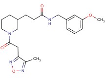 N-(3-methoxybenzyl)-3-{1-[(4-methyl-1,2,5-oxadiazol-3-yl)acetyl]-3-piperidinyl}propanamide
