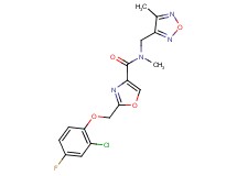 2-[(2-chloro-4-fluorophenoxy)methyl]-N-methyl-N-[(4-methyl-1,2,5-oxadiazol-3-yl)methyl]-1,3-oxazole-4-carboxamide