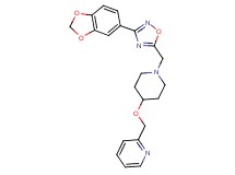 2-{[(1-{[3-(1,3-benzodioxol-5-yl)-1,2,4-oxadiazol-5-yl]methyl}-4-piperidinyl)oxy]methyl}pyridine