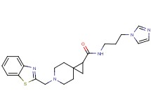 6-(1,3-benzothiazol-2-ylmethyl)-N-[3-(1H-imidazol-1-yl)propyl]-6-azaspiro[2.5]octane-1-carboxamide