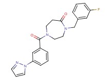 4-(3-fluorobenzyl)-1-[3-(1H-pyrazol-1-yl)benzoyl]-1,4-diazepan-5-one
