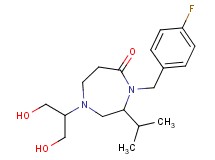 4-(4-fluorobenzyl)-1-[2-hydroxy-1-(hydroxymethyl)ethyl]-3-isopropyl-1,4-diazepan-5-one