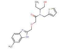 N-[1-(hydroxymethyl)propyl]-2-[(6-methyl-1H-benzimidazol-2-yl)methoxy]-N-(2-thienylmethyl)acetamide