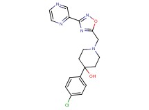 4-(4-chlorophenyl)-1-{[3-(2-pyrazinyl)-1,2,4-oxadiazol-5-yl]methyl}-4-piperidinol