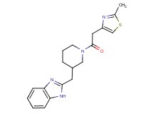 2-({1-[(2-methyl-1,3-thiazol-4-yl)acetyl]-3-piperidinyl}methyl)-1H-benzimidazole