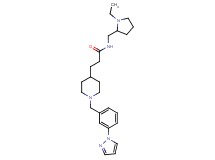 N-[(1-ethyl-2-pyrrolidinyl)methyl]-3-{1-[3-(1H-pyrazol-1-yl)benzyl]-4-piperidinyl}propanamide
