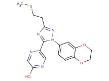 5-{1-(2,3-dihydro-1,4-benzodioxin-6-yl)-3-[2-(methylthio)ethyl]-1H-1,2,4-triazol-5-yl}pyrazin-2-ol