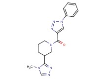 3-(4-methyl-4H-1,2,4-triazol-3-yl)-1-[(1-phenyl-1H-1,2,3-triazol-4-yl)carbonyl]piperidine