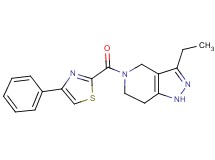 3-ethyl-5-[(4-phenyl-1,3-thiazol-2-yl)carbonyl]-4,5,6,7-tetrahydro-1H-pyrazolo[4,3-c]pyridine