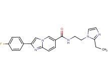 N-[2-(2-ethyl-1H-imidazol-1-yl)ethyl]-2-(4-fluorophenyl)imidazo[1,2-a]pyridine-6-carboxamide