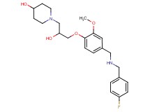 1-[3-(4-{[(4-fluorobenzyl)amino]methyl}-2-methoxyphenoxy)-2-hydroxypropyl]-4-piperidinol