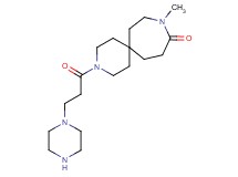 9-methyl-3-[3-(1-piperazinyl)propanoyl]-3,9-diazaspiro[5.6]dodecan-10-one hydrochloride