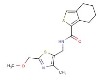 N-{[2-(methoxymethyl)-4-methyl-1,3-thiazol-5-yl]methyl}-4,5,6,7-tetrahydro-2-benzothiophene-1-carboxamide