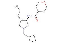N-[rel-(3R,4S)-1-(cyclobutylmethyl)-4-propyl-3-pyrrolidinyl]tetrahydro-2H-pyran-4-carboxamide hydrochloride