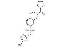 N-(5-methyl-1,3,4-thiadiazol-2-yl)-2-(tetrahydrofuran-2-ylcarbonyl)-1,2,3,4-tetrahydroisoquinoline-7-sulfonamide