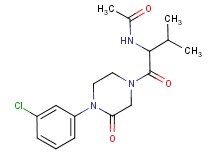 N-(1-{[4-(3-chlorophenyl)-3-oxo-1-piperazinyl]carbonyl}-2-methylpropyl)acetamide