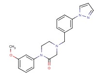 1-(3-methoxyphenyl)-4-[3-(1H-pyrazol-1-yl)benzyl]-2-piperazinone