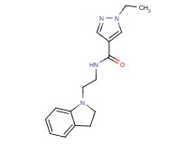 N-[2-(2,3-dihydro-1H-indol-1-yl)ethyl]-1-ethyl-1H-pyrazole-4-carboxamide