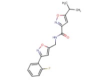 N-{[3-(2-fluorophenyl)isoxazol-5-yl]methyl}-5-isopropylisoxazole-3-carboxamide