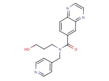 N-(3-hydroxypropyl)-N-(pyridin-4-ylmethyl)quinoxaline-6-carboxamide