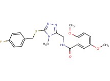 N-({5-[(4-fluorobenzyl)thio]-4-methyl-4H-1,2,4-triazol-3-yl}methyl)-2,5-dimethoxybenzamide