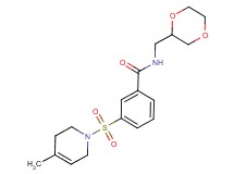 N-(1,4-dioxan-2-ylmethyl)-3-[(4-methyl-3,6-dihydropyridin-1(2H)-yl)sulfonyl]benzamide