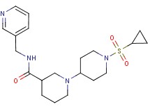 1'-(cyclopropylsulfonyl)-N-(pyridin-3-ylmethyl)-1,4'-bipiperidine-3-carboxamide