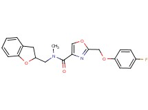 N-(2,3-dihydro-1-benzofuran-2-ylmethyl)-2-[(4-fluorophenoxy)methyl]-N-methyl-1,3-oxazole-4-carboxamide