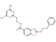 N-[2-(4,6-dimethyl-2-pyrimidinyl)ethyl]-2-(3-phenylpropyl)-1,3-benzoxazole-5-carboxamide