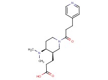 3-[(3R*,4S*)-4-(dimethylamino)-1-(3-pyridin-4-ylpropanoyl)piperidin-3-yl]propanoic acid