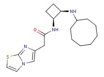 N-[(1S*,2R*)-2-(cyclooctylamino)cyclobutyl]-2-imidazo[2,1-b][1,3]thiazol-6-ylacetamide