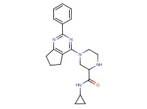 N-cyclopropyl-4-(2-phenyl-6,7-dihydro-5H-cyclopenta[d]pyrimidin-4-yl)-2-piperazinecarboxamide