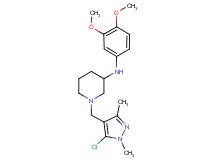 1-[(5-chloro-1,3-dimethyl-1H-pyrazol-4-yl)methyl]-N-(3,4-dimethoxyphenyl)-3-piperidinamine