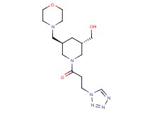 {(3S*,5R*)-5-(4-morpholinylmethyl)-1-[3-(1H-tetrazol-1-yl)propanoyl]-3-piperidinyl}methanol